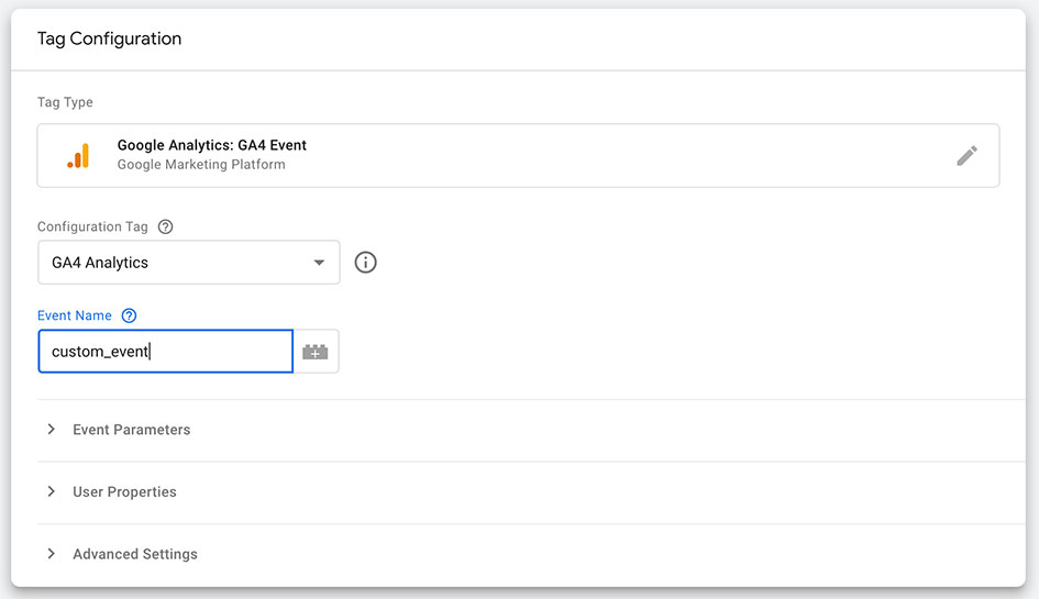 Google Analytics 4 custom event from the UI with Google Tag Manager