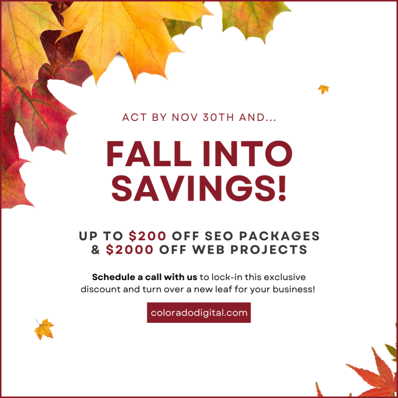 Fall Promotions for SEO And Web Design