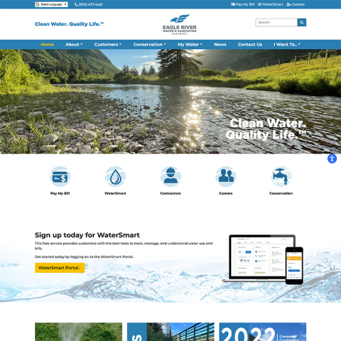 eagle river website homepage