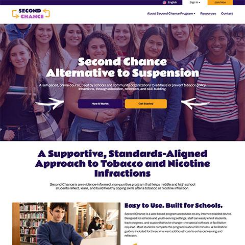Second Chance website screenshot full