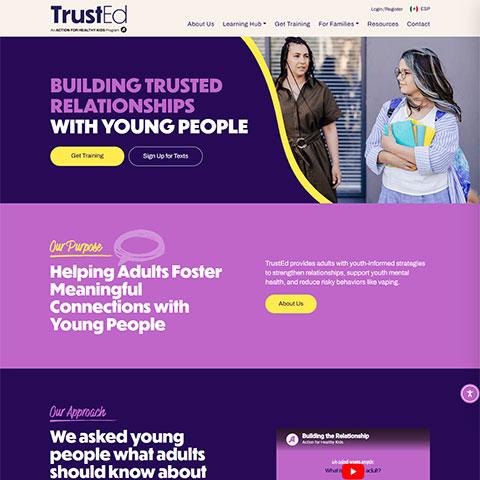 TrustEd website screenshot full