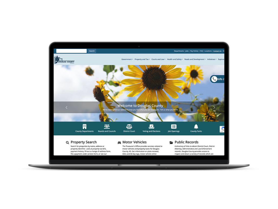 douglas county website on laptop